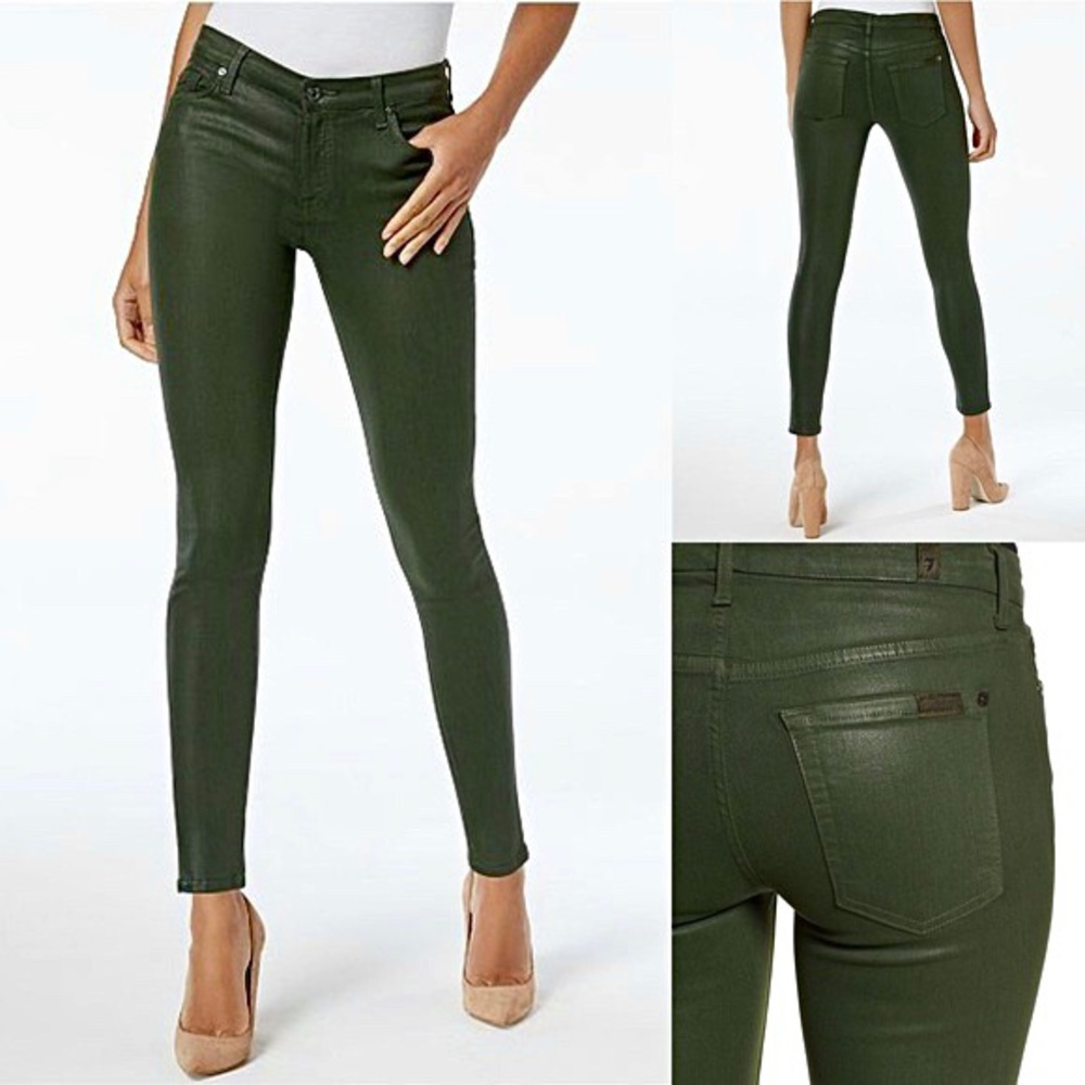 7 FOR ALL MANKIND Coated Ankle Skinny Stretch Pant